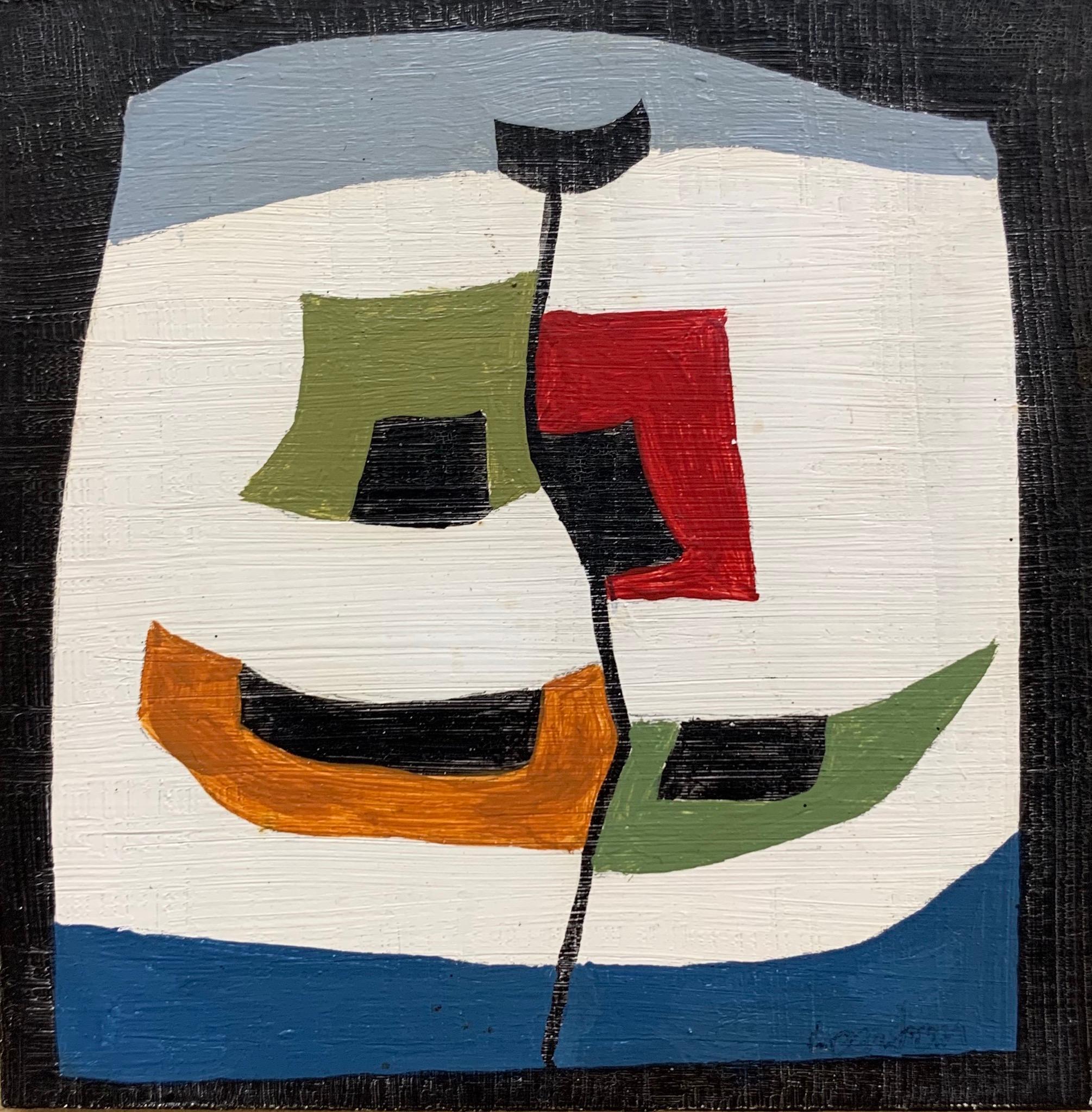 1950’s CubisM abstract Flag Arrangements  - Painting by Edward Landon