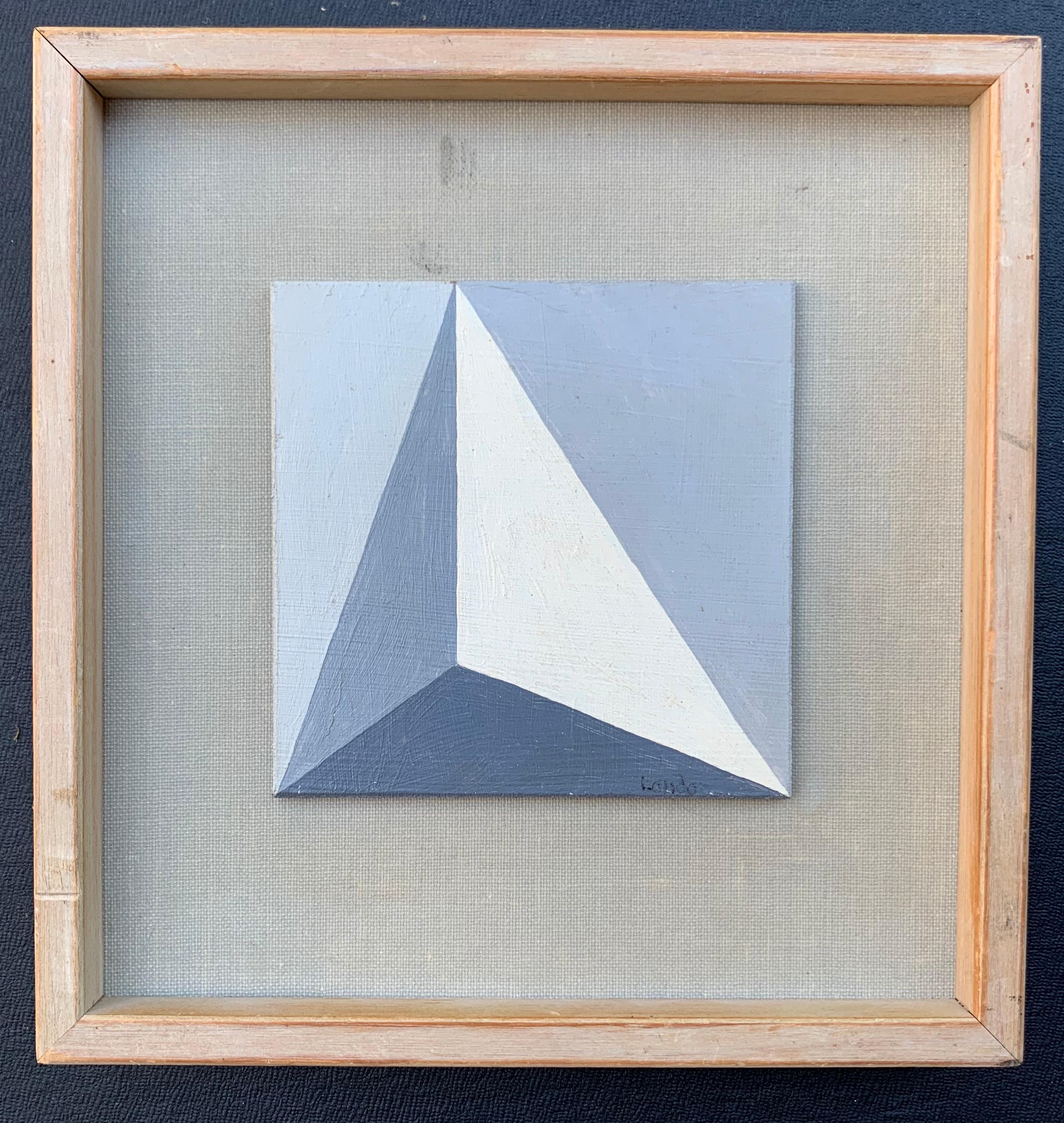Ohne Titel (Hard Edge minimalistische Abstraktion) – Painting von Edward Landon