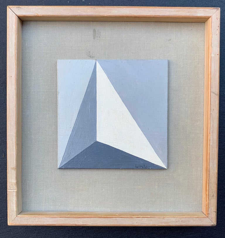 Untitled (Hard Edge minimalist abstraction) - Painting by Edward Landon