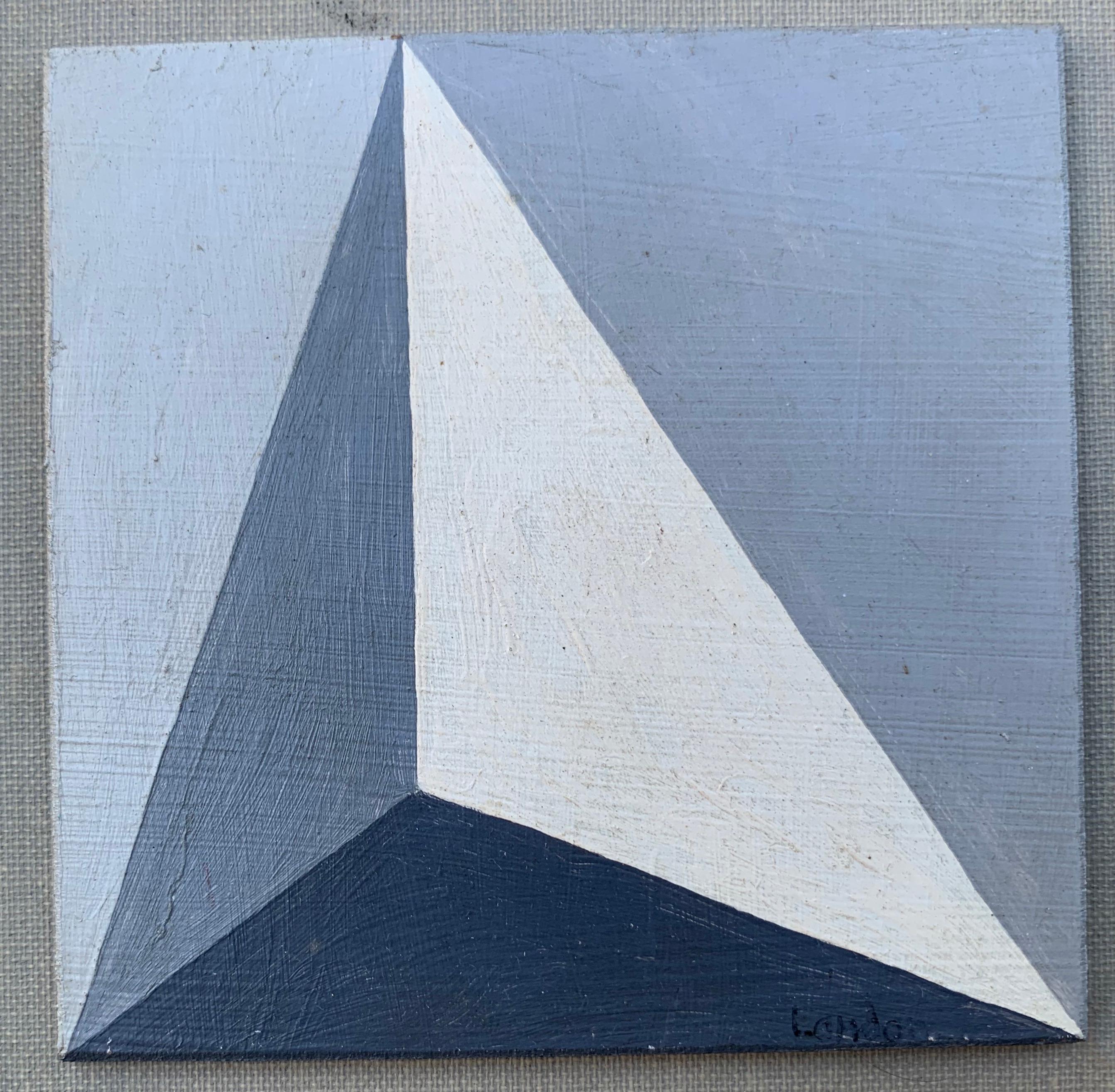 Edward Landon Abstract Painting - Untitled (Hard Edge minimalist abstraction)