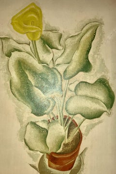 Edward Landon, Planta de lirio cala), hacia 1950, serigrafía de mediados de siglo