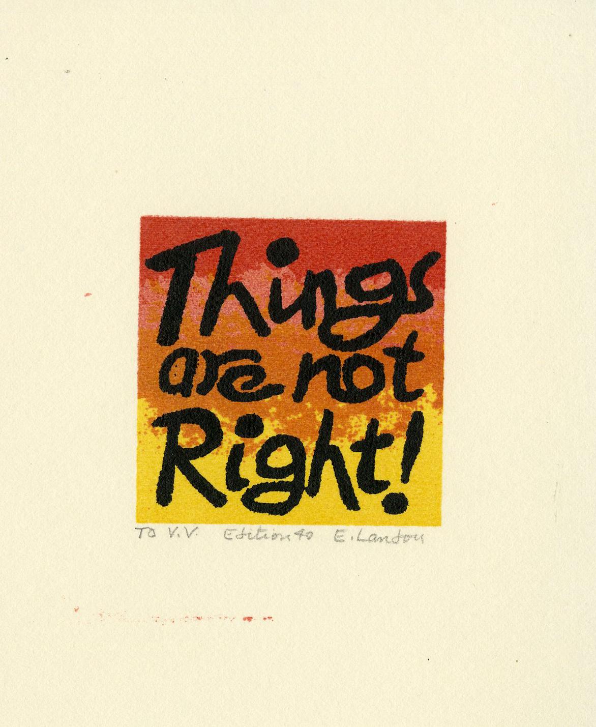 Things are not Right! - Print by Edward Landon