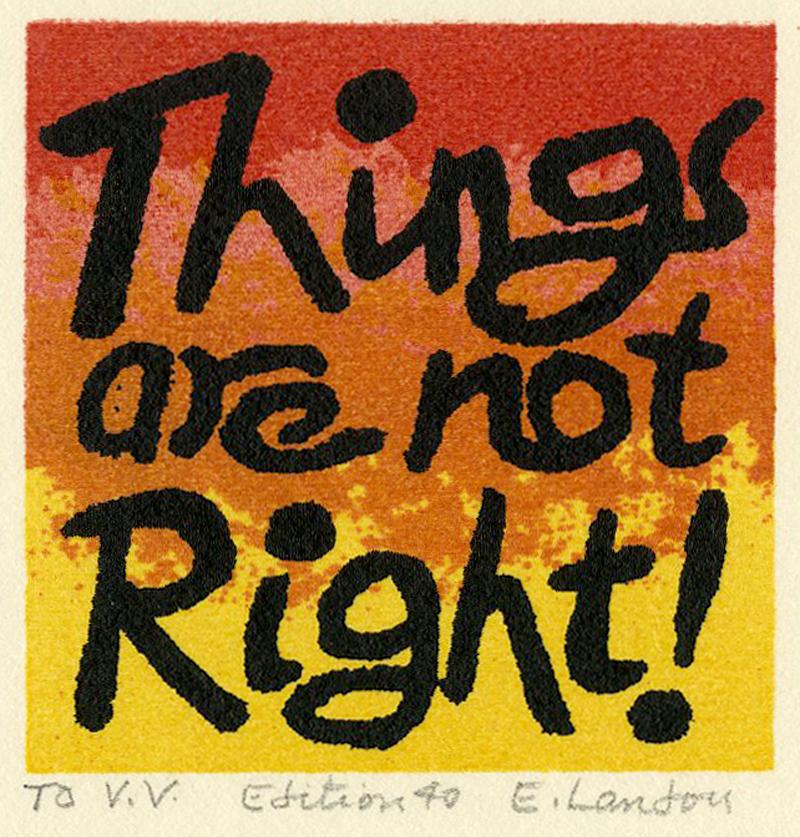 Edward Landon Print - Things are not Right!