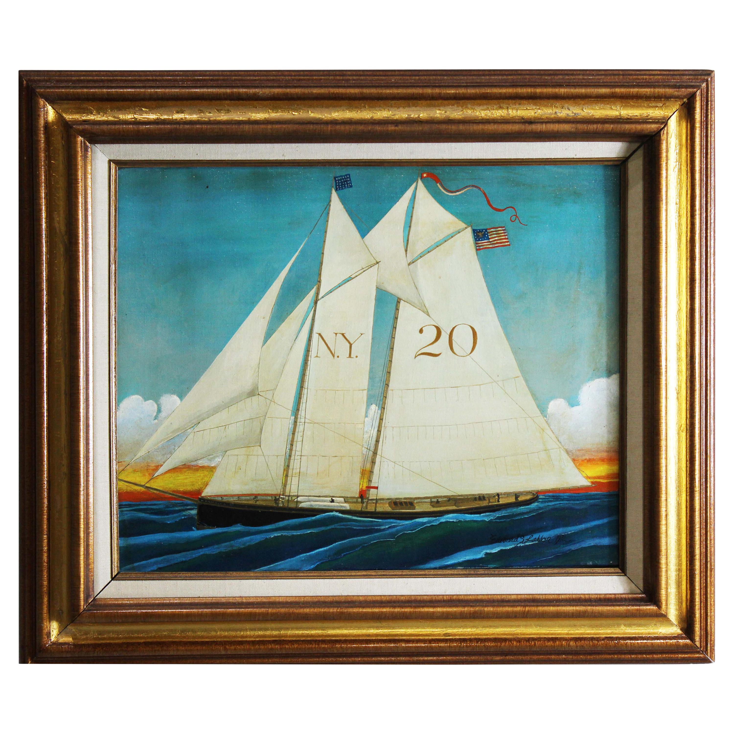 Edward Larson Painting, Boat For Sale