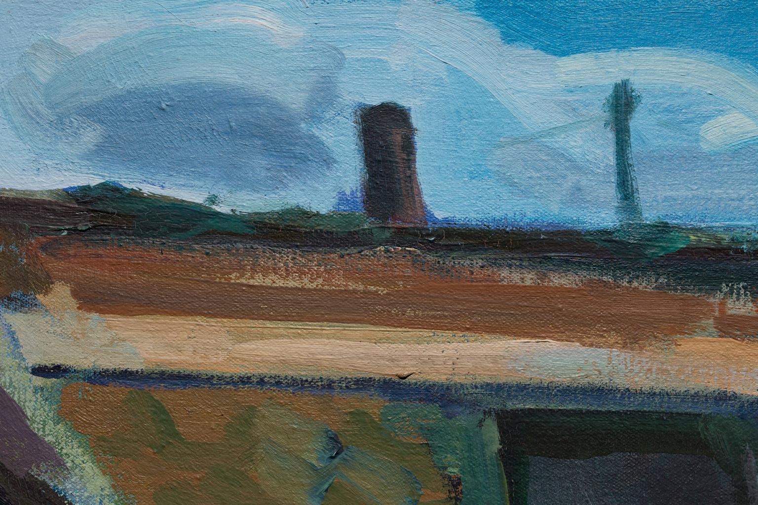Title Unknown, Acrylic on Canvas, Detroit Home - Black Still-Life Painting by Edward Levine