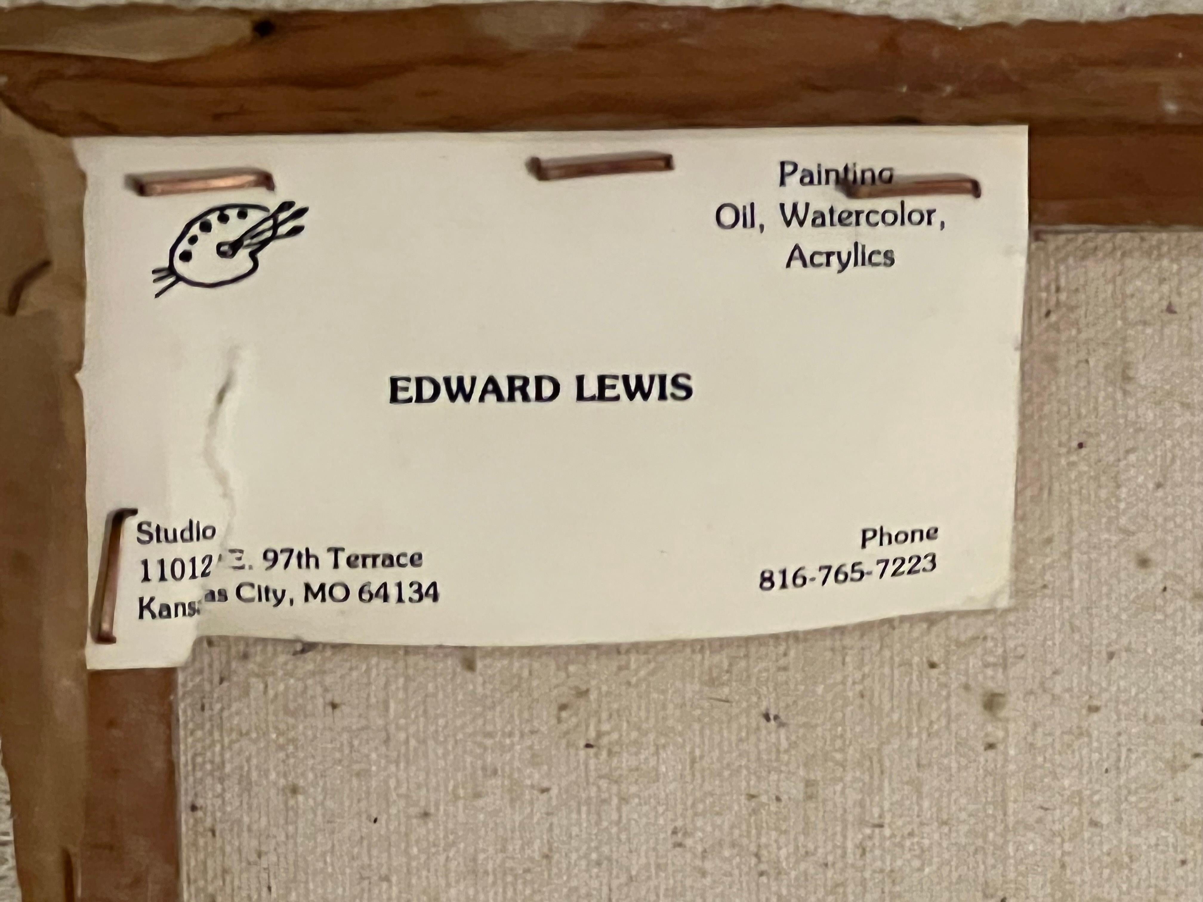 Acrílico de colores Retrato primitivo moderno de Edward Lewis en venta 5