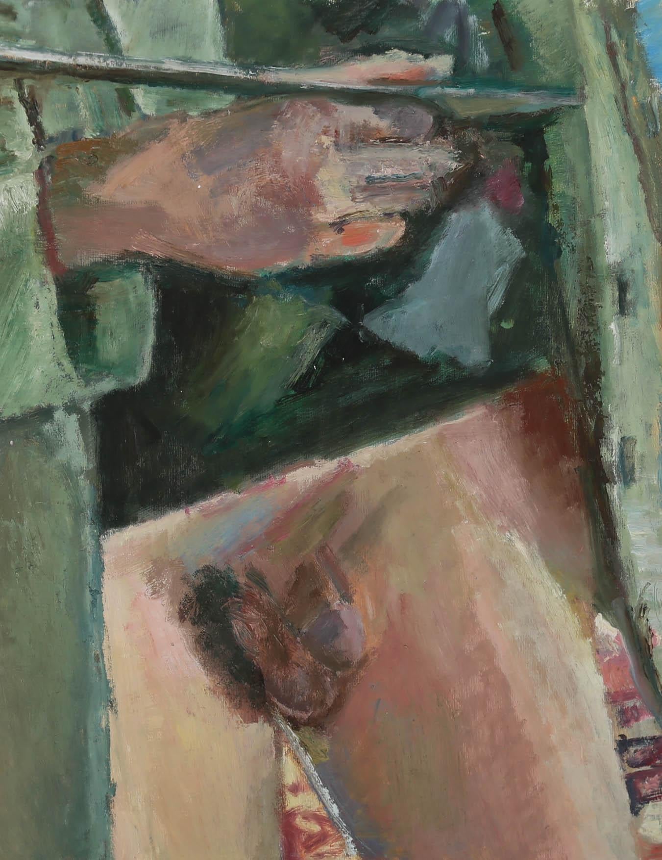 Edward Lewis (1936-2018) - Contemporary Oil, Male Form 1