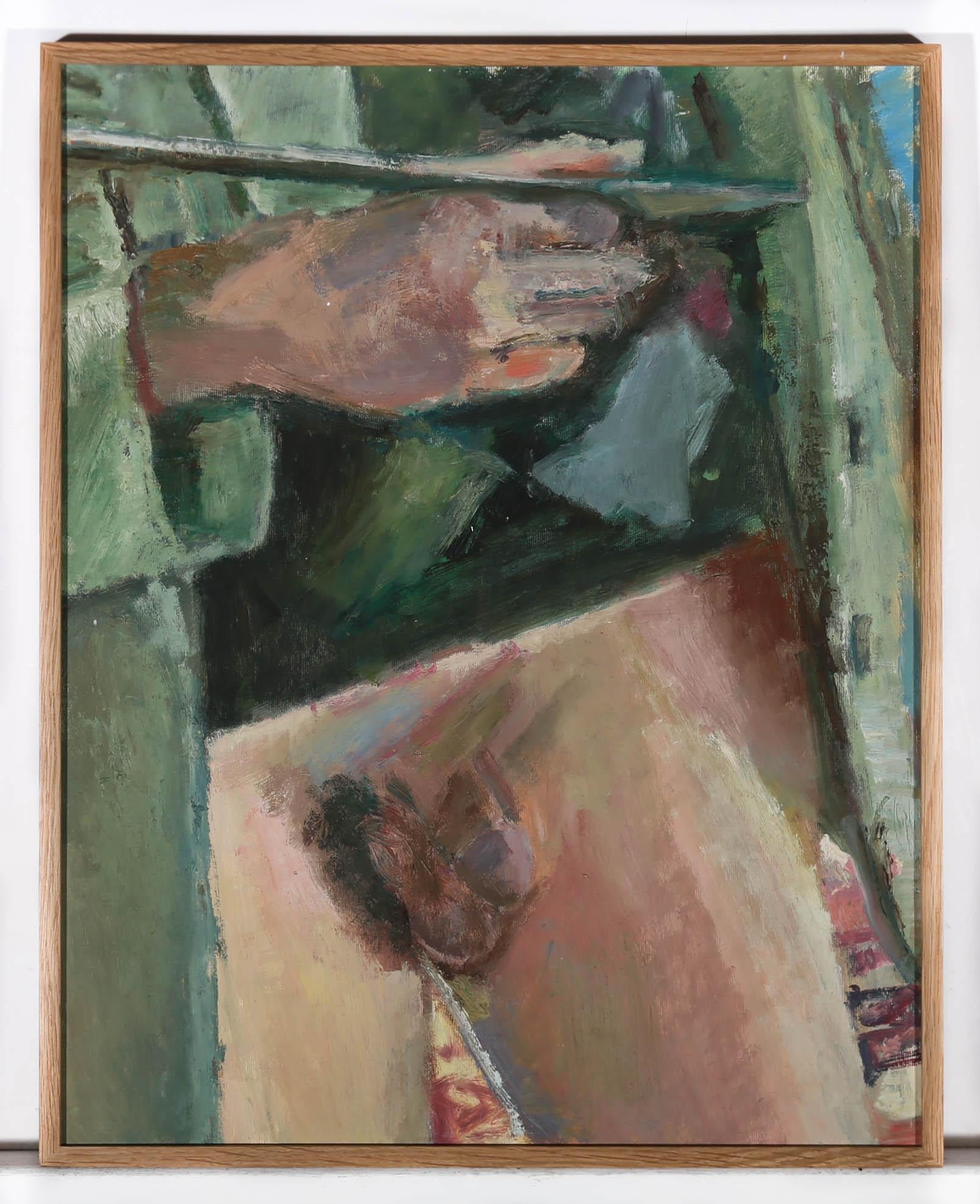 Edward Lewis (1936-2018) - Contemporary Oil, Male Form 2