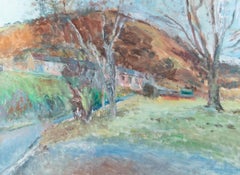 Edward Lewis (1936-2018) - Signed & Framed Contemporary Oil, Morning Landscape