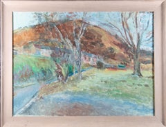Edward Lewis (1936-2018) - Olio contemporaneo firmato e incorniciato, Paesaggio mattutino