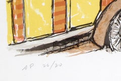Arrival Scene, Folk Art Lithograph by Edward M. Plunkett