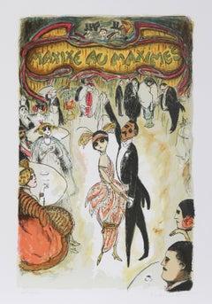 Maxixe au Maxime's, lithographie d'art populaire d'Edward M. Plunkett