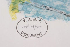 Vampire Traffic Jam, Folk Art Lithograph by Edward M. Plunkett