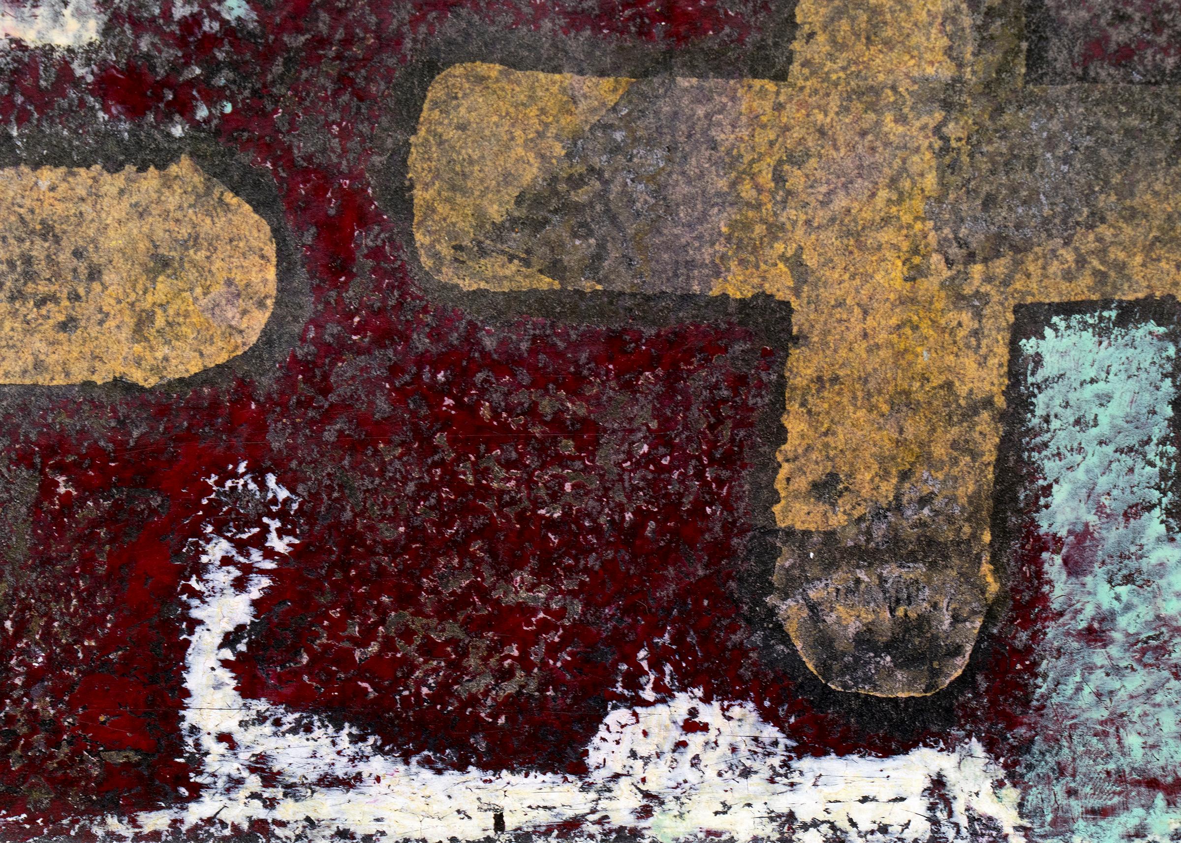 Kalligraphie, 1964 Abstraktes Gemälde aus der Mitte des Jahrhunderts von Edward Marecak, Denver Künstler im Angebot 2