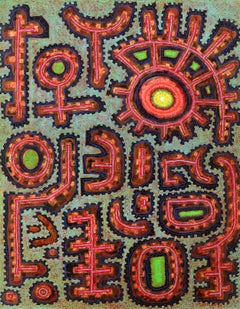 Edward Marecak Pintura Abstracta - El Jardín, 1960 Técnica mixta sobre papel