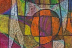 Edward Marecak Witches Entrance 1960s Abstract Geometric Figures Painting