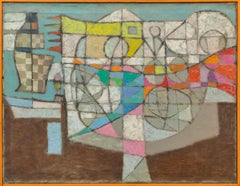 Edward Marecak “To Troy, To Troy” 1950 Mid-Century Abstract Painting