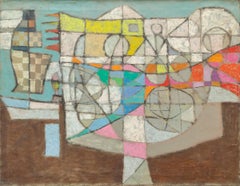 Edward Marecak “To Troy, To Troy” 1950 Mid-Century Abstract Painting