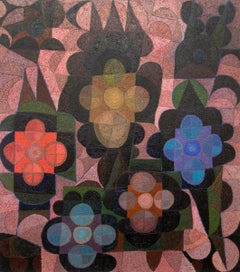 1985 Abstract Oil Painting by Colorado Modernist Edward Marecak