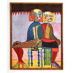 Striking and colorful figurative oil painting by Edward Marecak