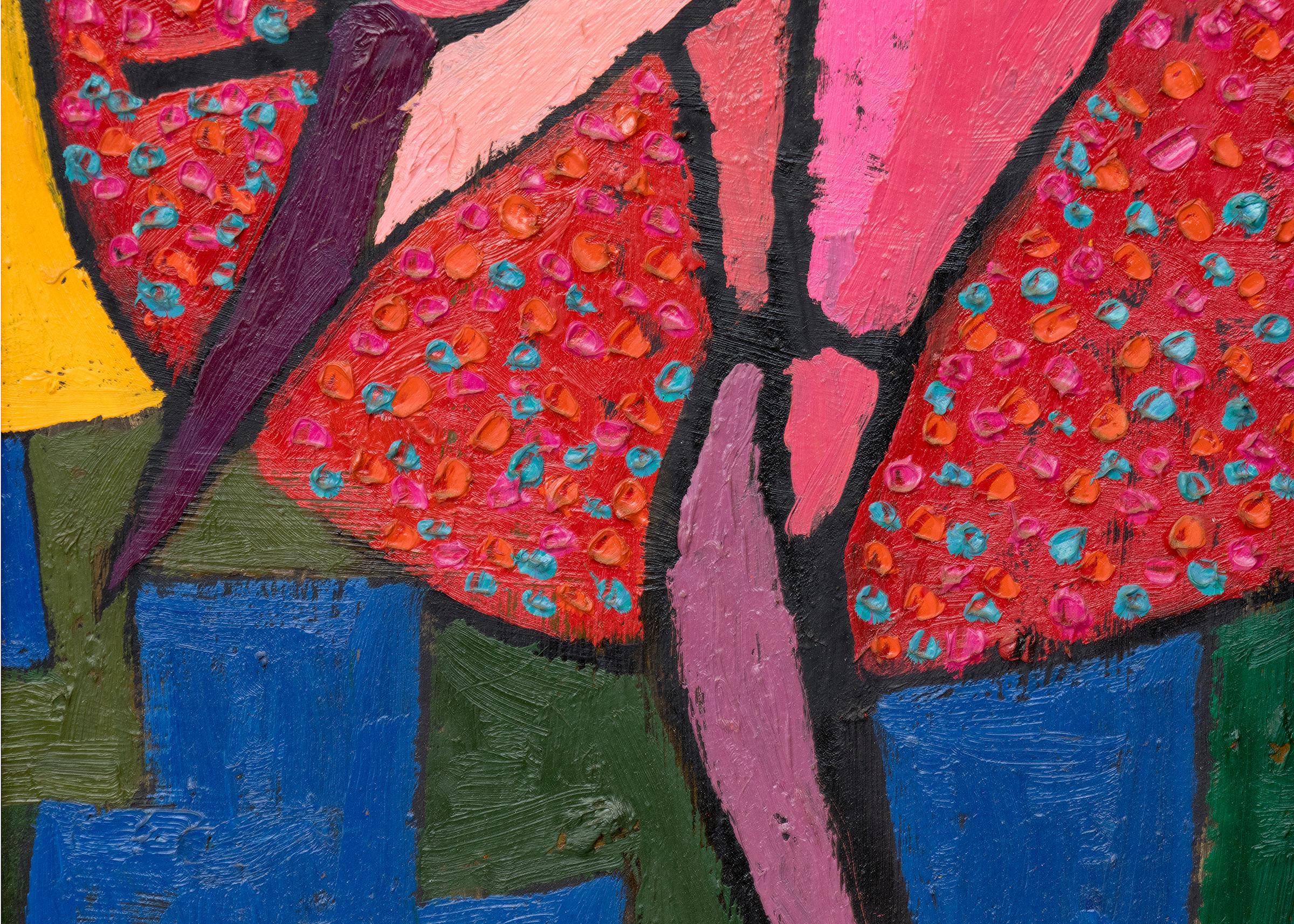 Triptyque encadré figuratif abstrait « La danse de Salomé », peintures à l'huile des années 1960 en vente 4