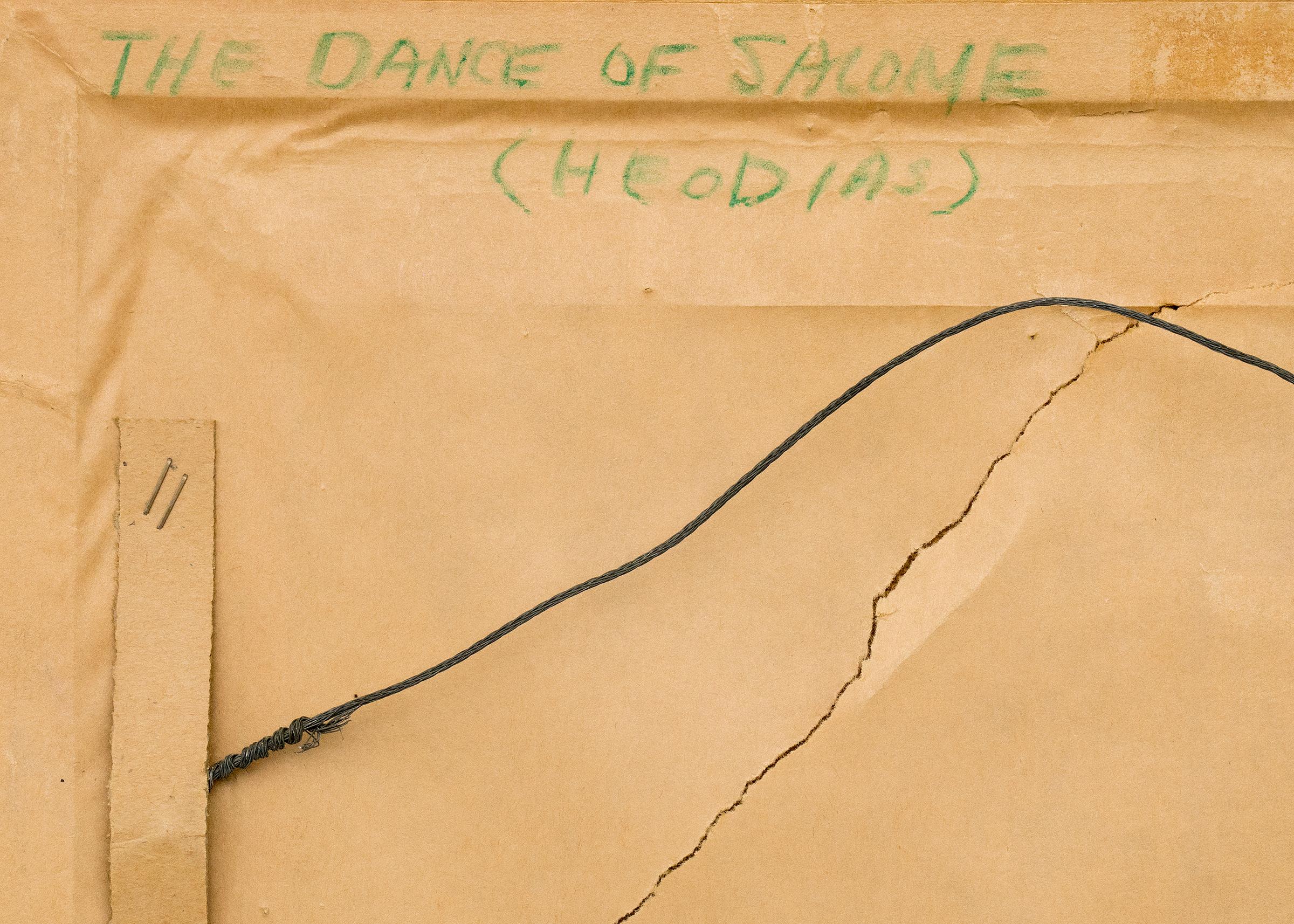 Triptyque encadré figuratif abstrait « La danse de Salomé », peintures à l'huile des années 1960 en vente 9
