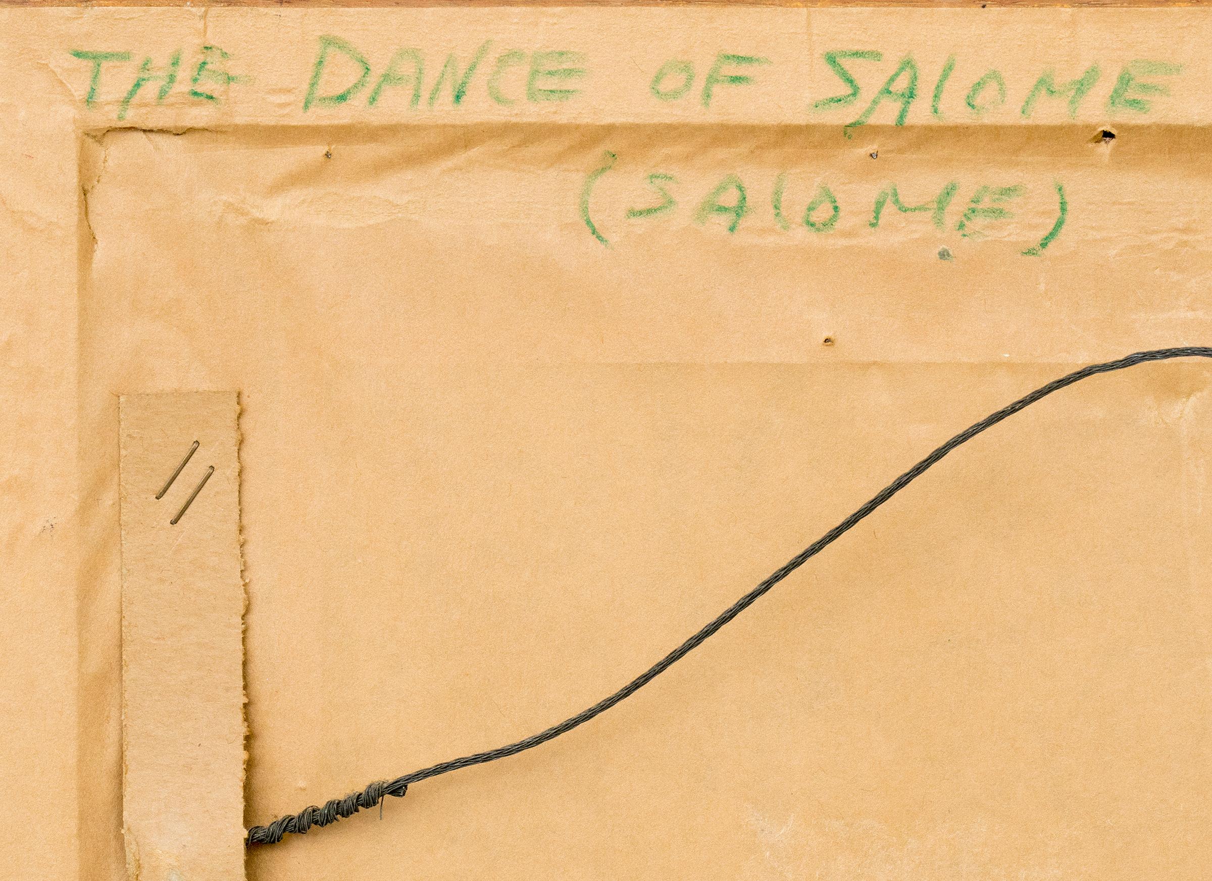 Triptyque encadré figuratif abstrait « La danse de Salomé », peintures à l'huile des années 1960 en vente 10