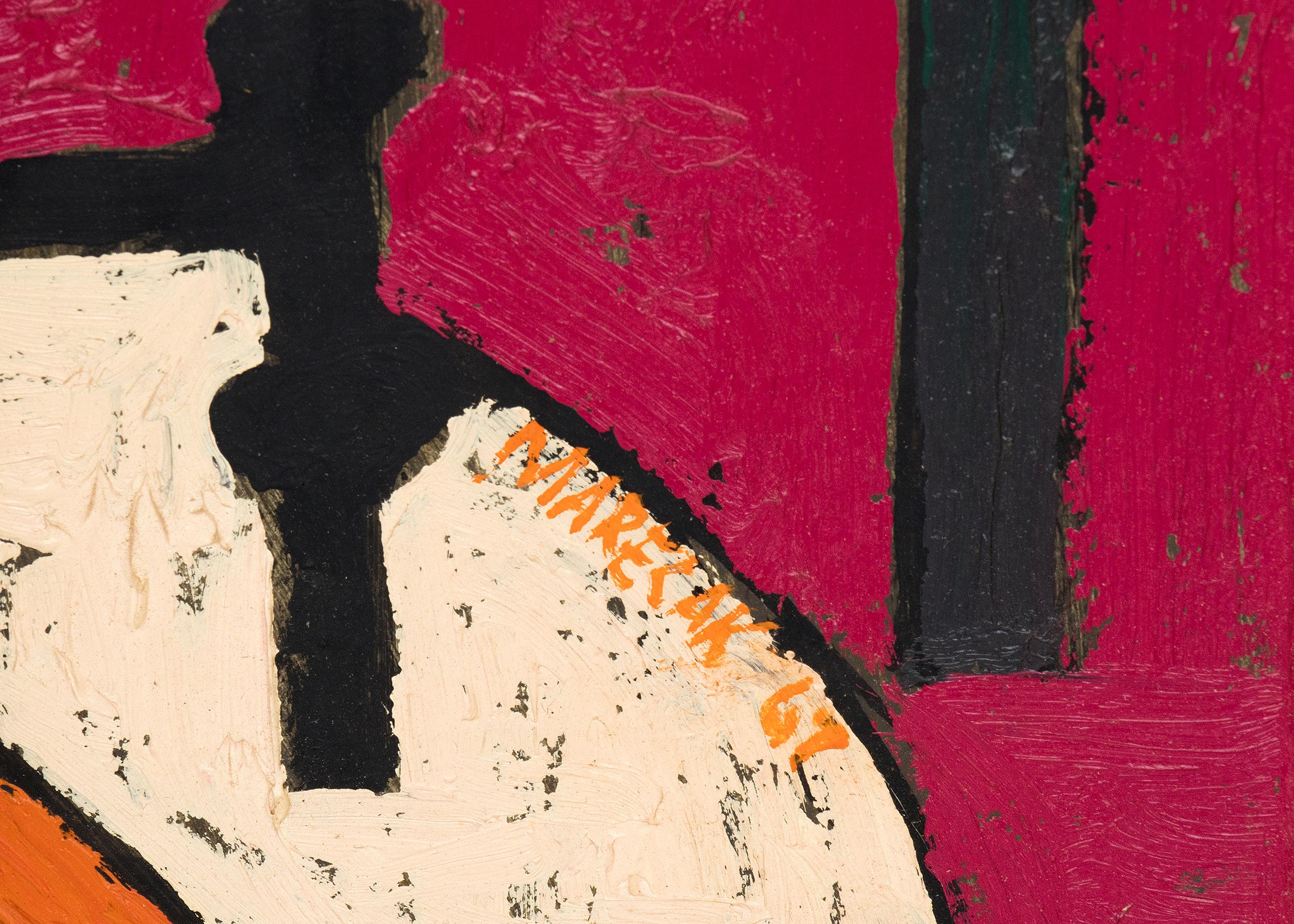 Trittico figurato astratto degli anni '60 'La danza di Salomè' Pittura ad olio vibrante in vendita 2