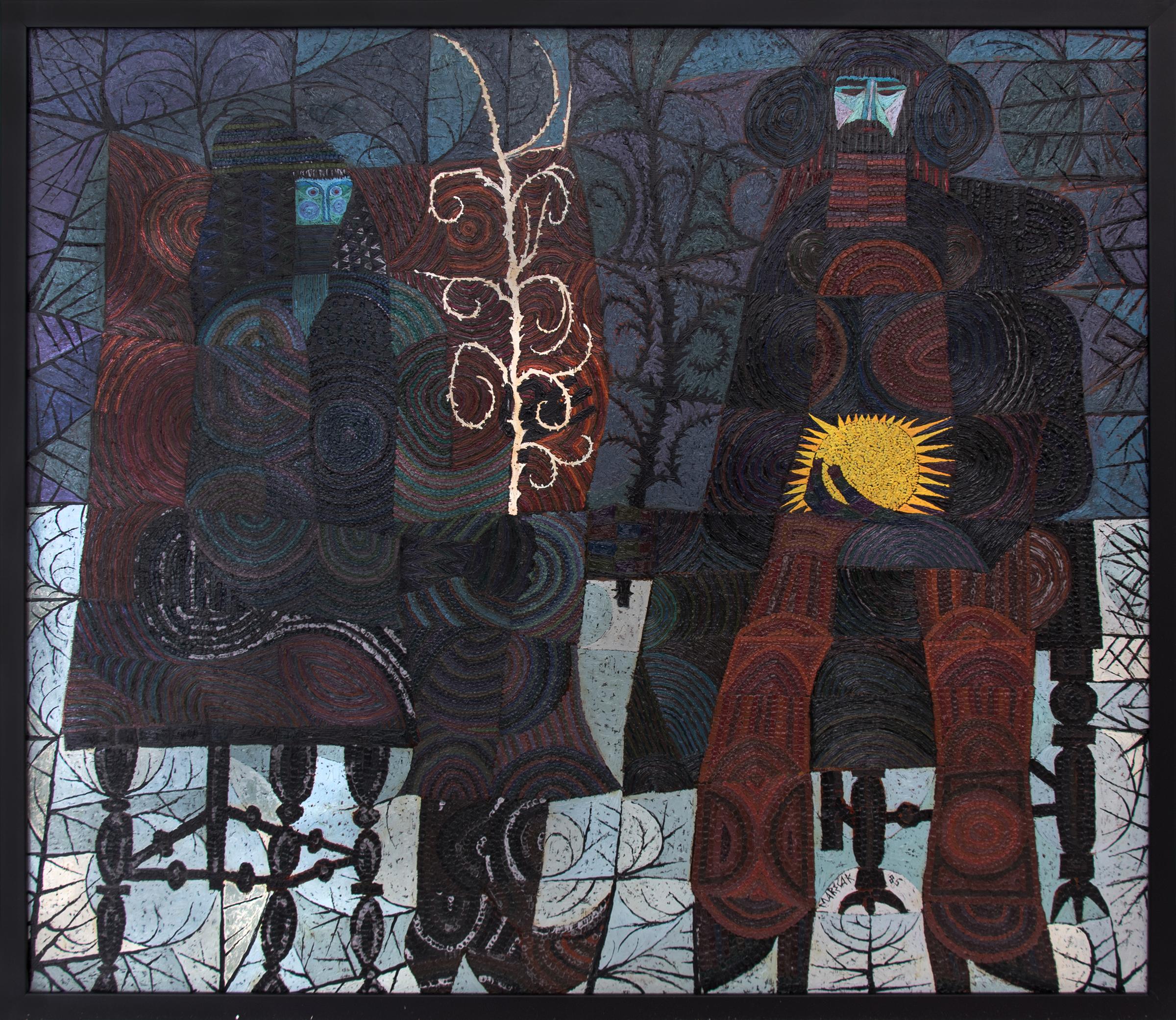 Edward Marecak Figurative Painting - Winter Witches Contemplating the Return of Spring