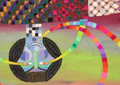 Sorcières et sorciers jetant des sorts dans le monde à l'envers (Semi-Abstract)