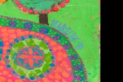 Edward Marecak “Flying the Kite of Happiness” 1970 Abstract Figurative Painting