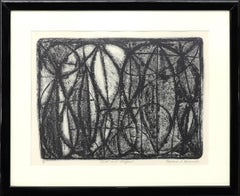 Lines and Shapes (6/8), Mid Century Modern Framed Black White Abstract Print