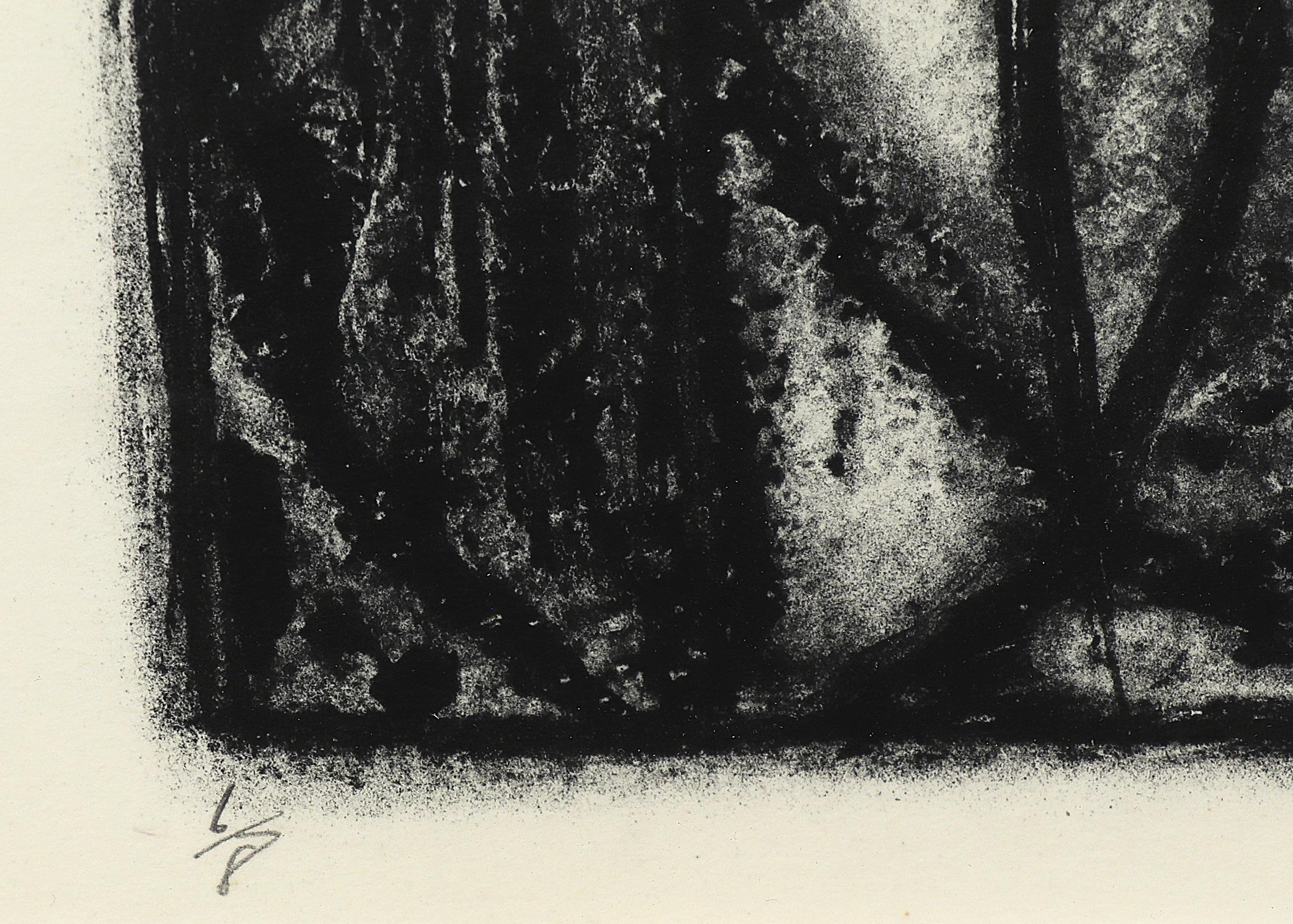 Lines and Shapes (6/8), Mid Century Modern Framed Black White Abstract Print 5