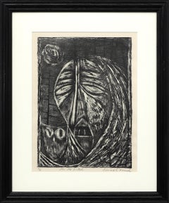 The Old Witch (Ed's Last Litho) (2/5), Framed 1940s Lithograph Abstract Portrait