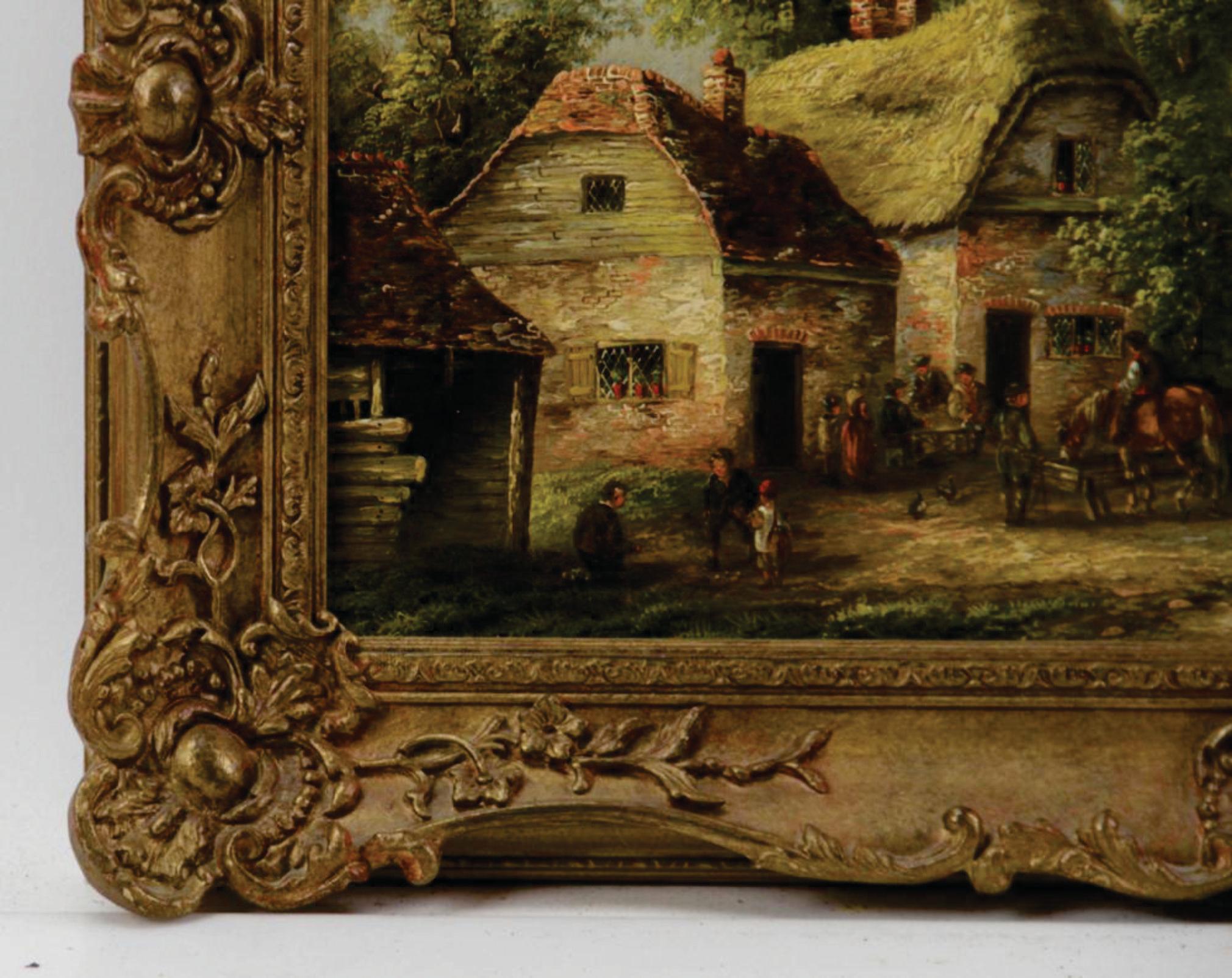 Americano Edward Masters, Aia, Pittura a olio del 1878 ca. 1878 in vendita