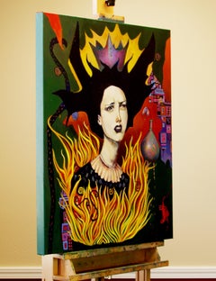 Una mujer inflamada, Pintura original