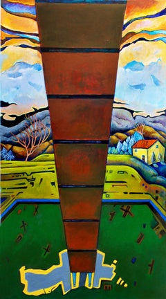 Scivolo di cemento, dipinto originale