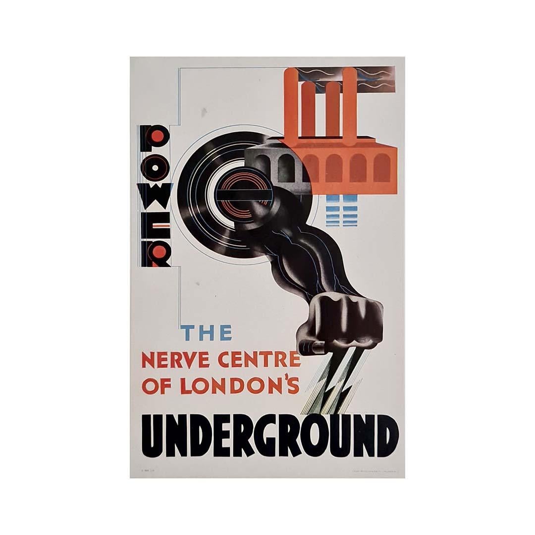 Cartel original de 1930 de Edward McKnight Kauffer para el metro de Londres en venta 3