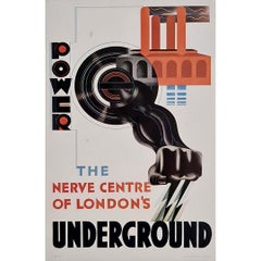 Cartel original de 1930 de Edward McKnight Kauffer para el metro de Londres