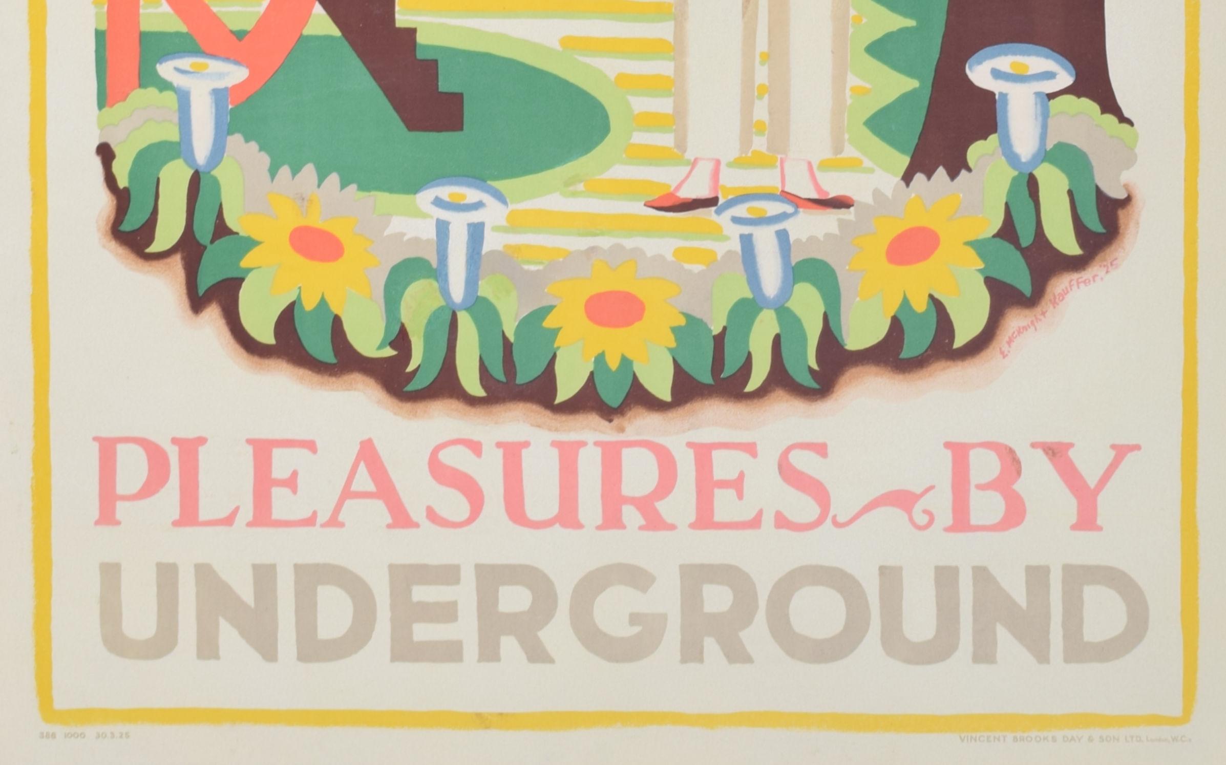 London Underground Summertime original vintage poster by Edward McKnight Kauffer For Sale 4