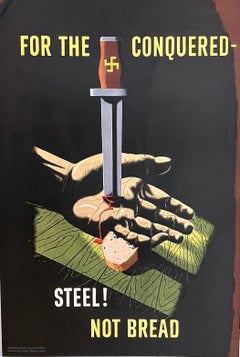 Manifesto vintage originale di Edward McKnight Kauffer per il film *For the Conquered* - Steel Not