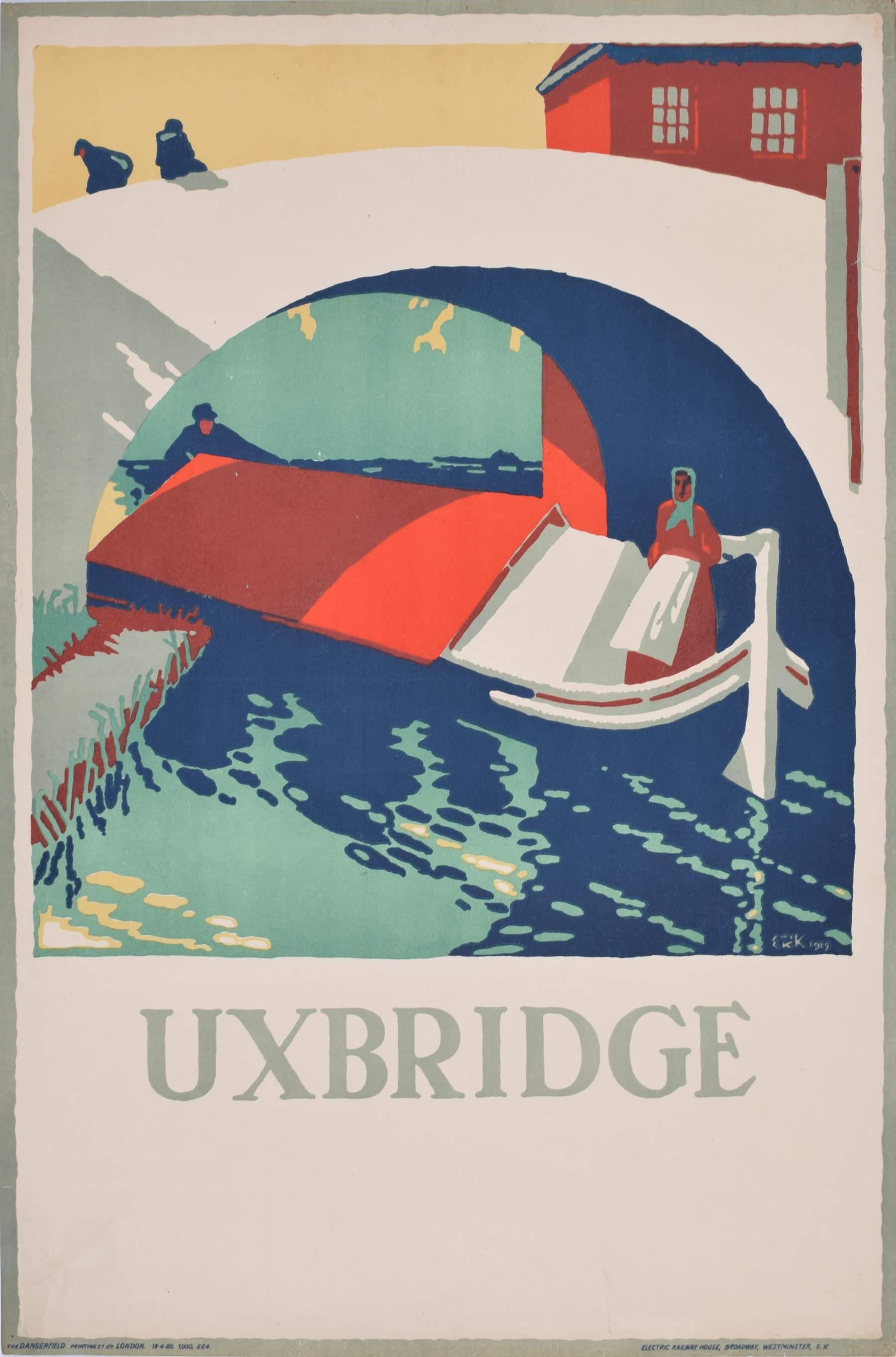 Uxbridge original vintage poster by Edward McKnight Kauffer