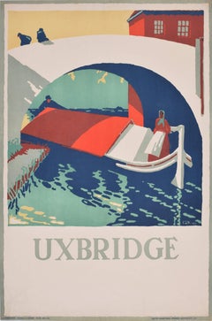 Uxbridge Original-Vintage-Poster von Edward McKnight Kauffer