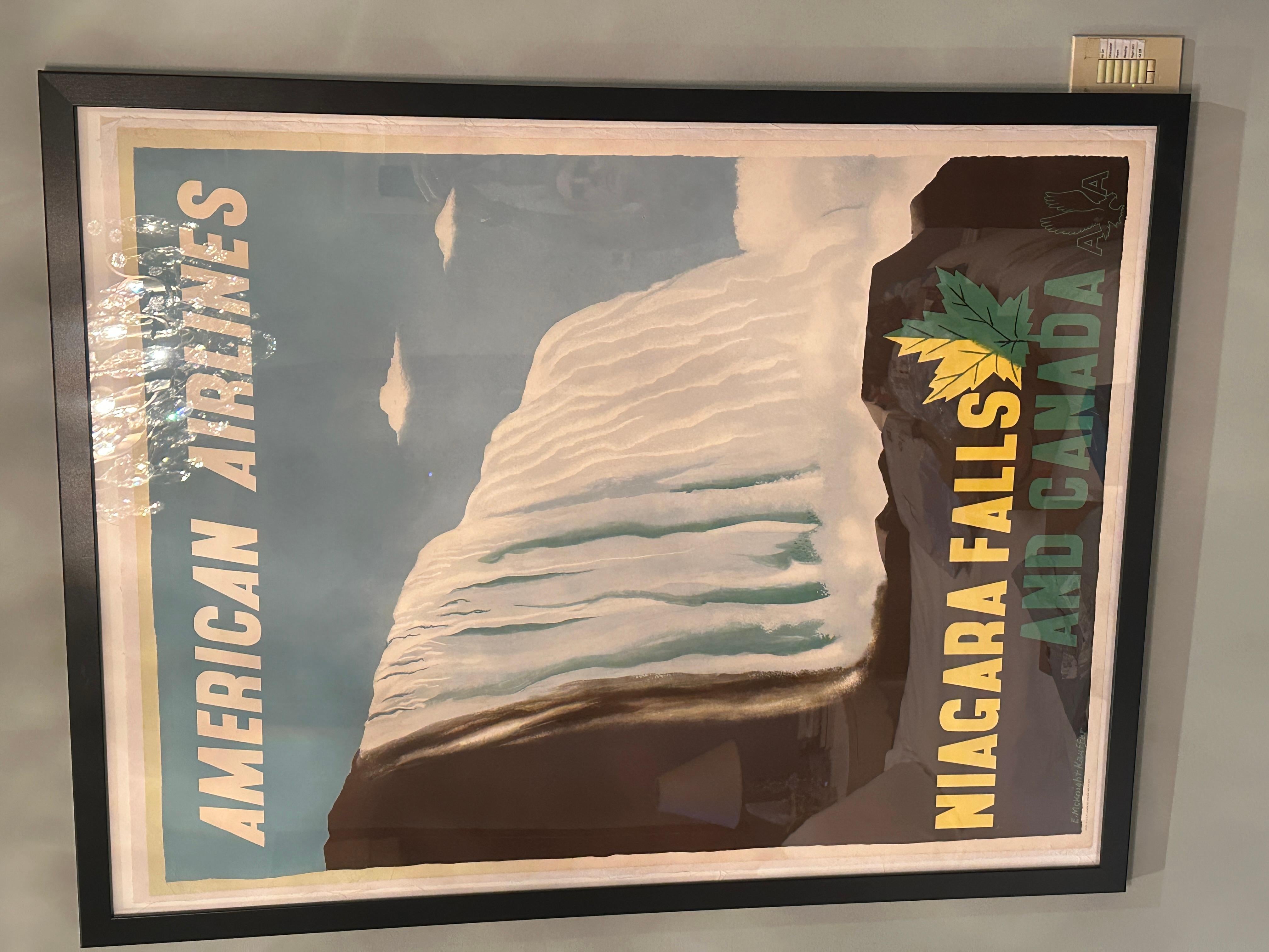 Vintage Poster American Airlines Niagara Falls Edward McKnight Kauffer For Sale 18
