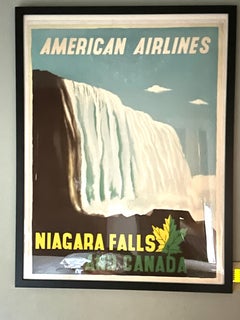 Vintage Poster American Airlines Niagara Falls Edward McKnight Kauffer
