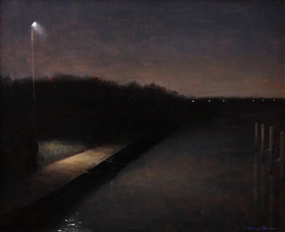 Edward Minoff Landscape Painting - Bulkhead Night