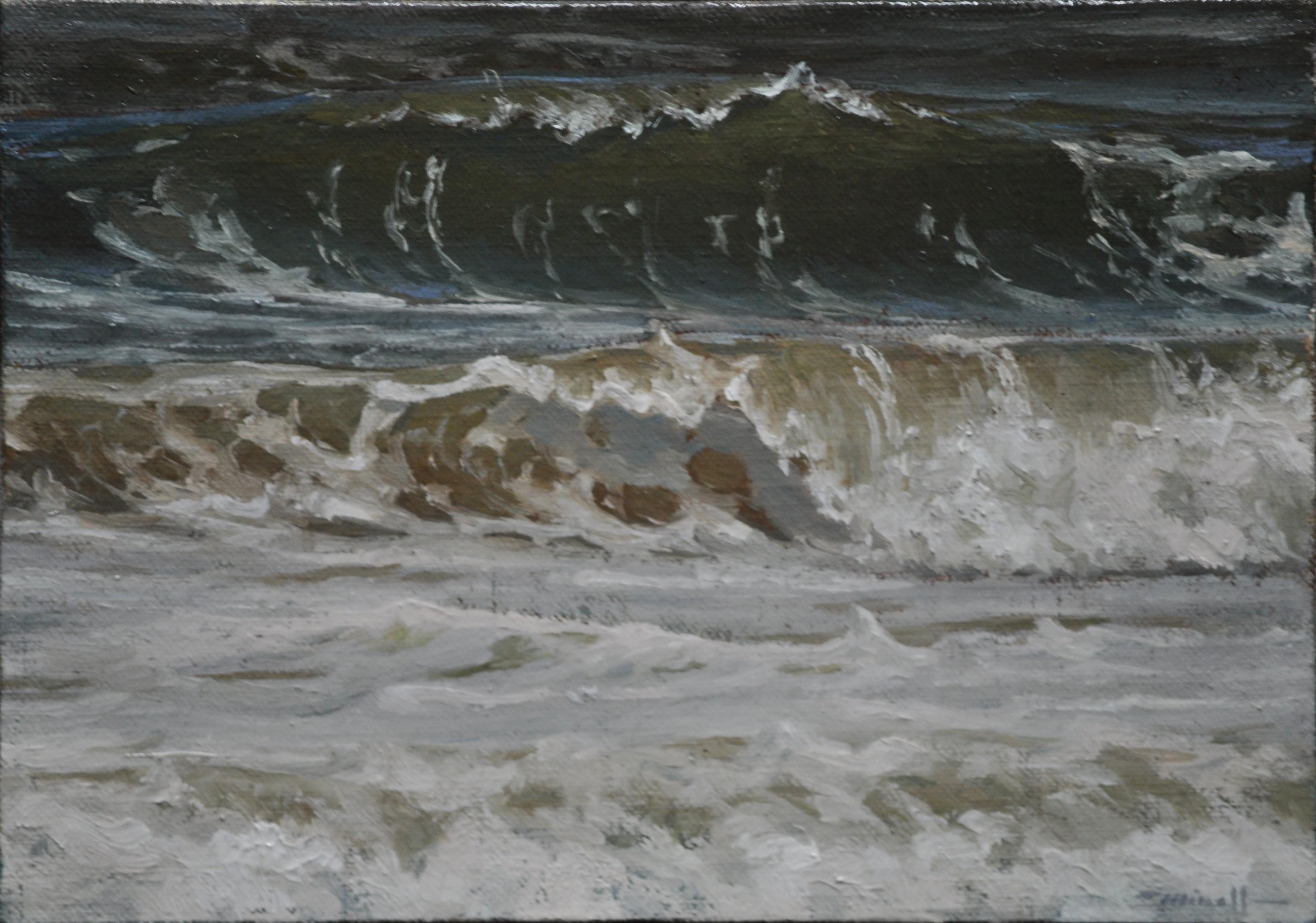 Landscape Painting de Edward Minoff - Tormenta Surf