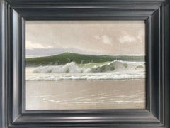 "Studio di successione" paesaggio marino iperrealista dell'Oceano Atlantico che si infrange sulla spiaggia