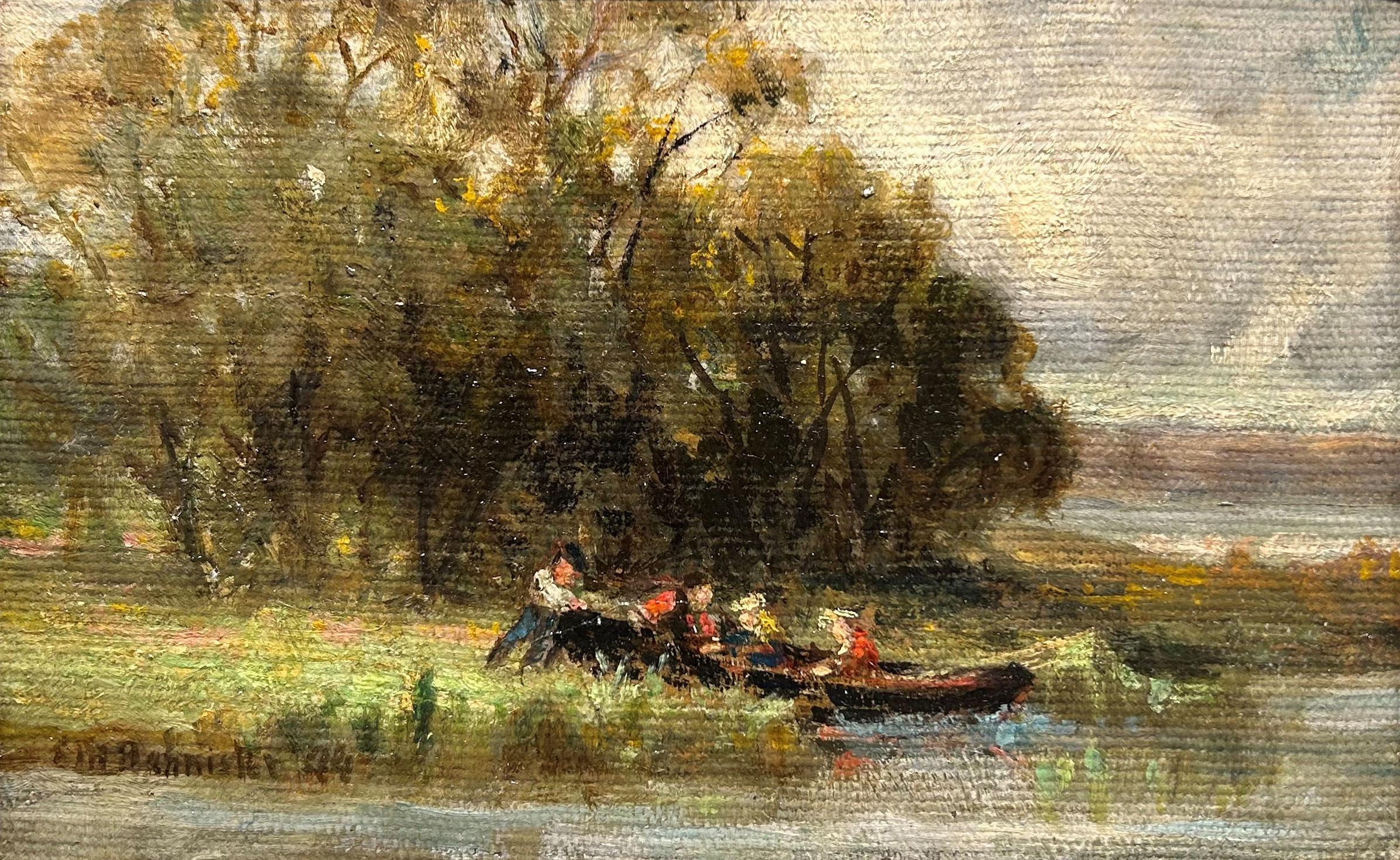 Edward Mitchell Bannister
Launching a Rowboat, 1884
Signed and dated lower left
Oil on canvas
5 x 8 inches

This work will be included in the forthcoming catalogue raisonne being prepared by Anne Louise Avery.

He was the best-known landscape
