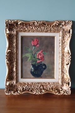 Still life oil painting, Roses Oil painting, Red roses oil painting